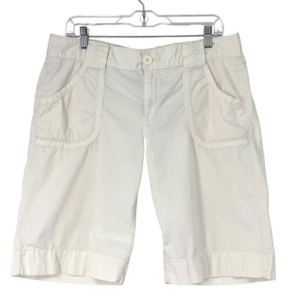 Calvin Klein Jeans Cream Bermuda Shorts Classic Cotton Blend Size 4